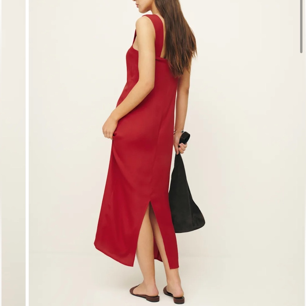 Reformation Red Vea Midi Dress